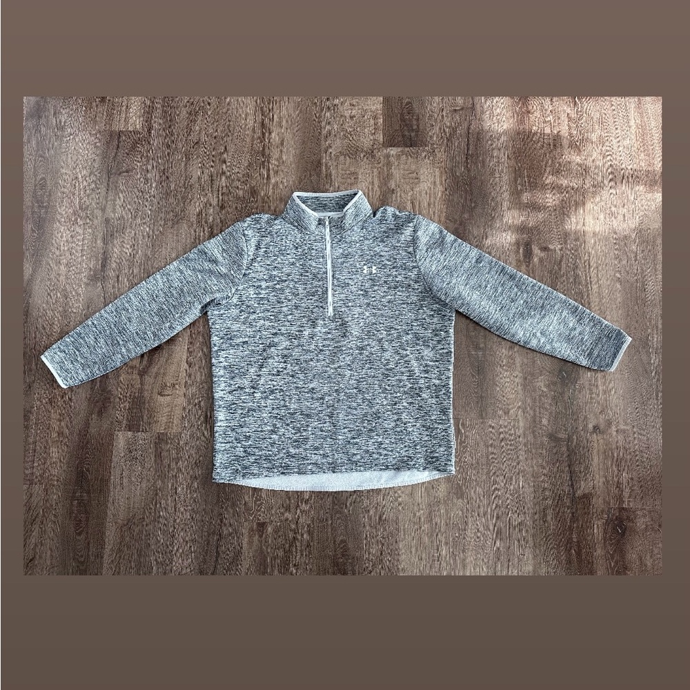 Under Armour Gray Quarter-Zip Pullover, size 2XL